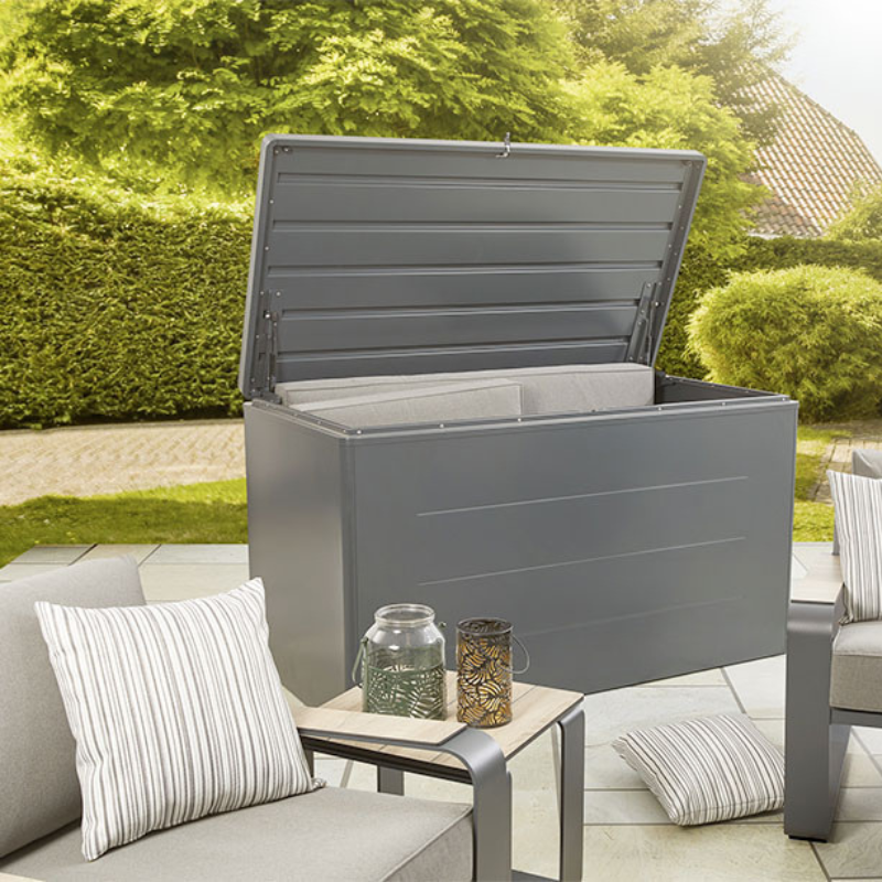 Farley 1200L Metal Garden Storage Box – Hex Living