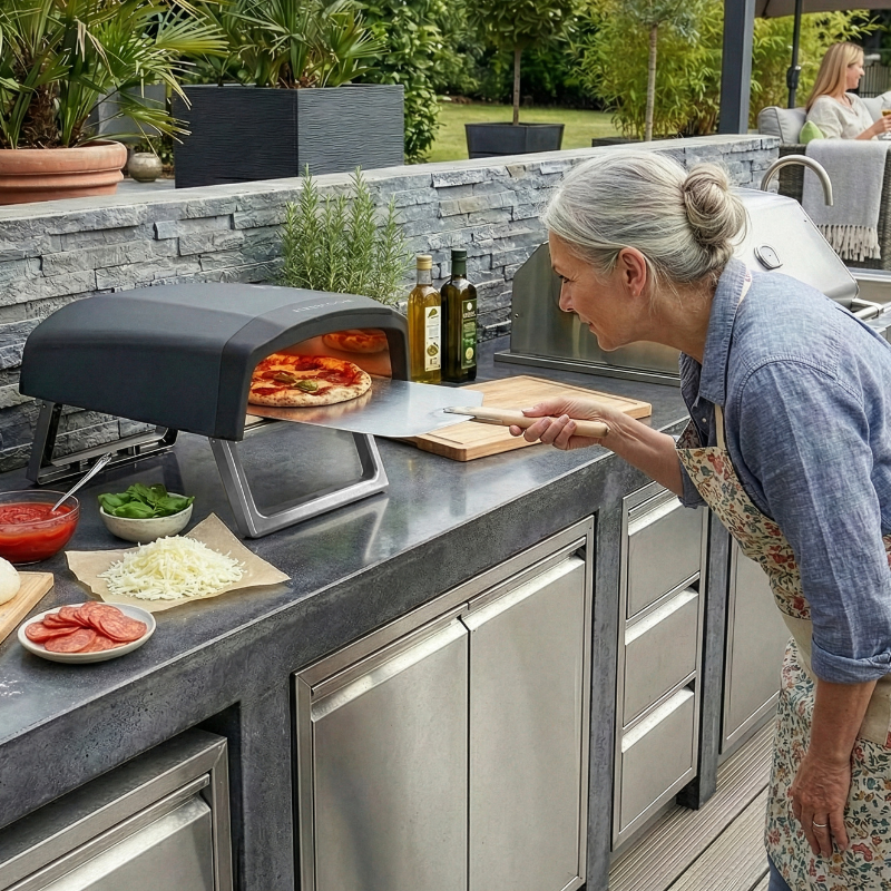 Firebloom Electric Pizza Oven with Stone Base Fast 400°C Cooking