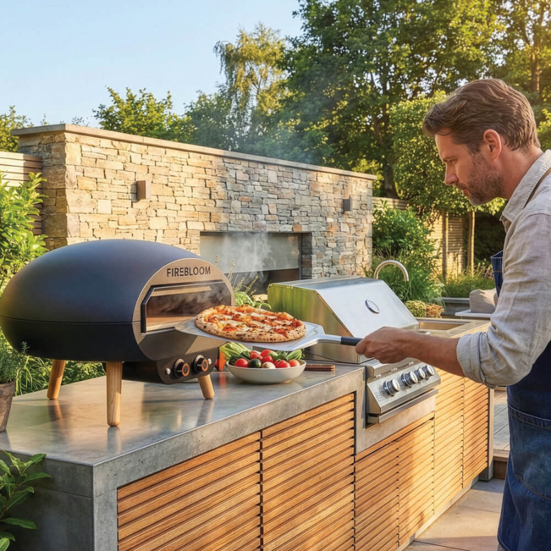 Compact Electric Pizza Oven 400°C Tabletop Stone Baked Cooking