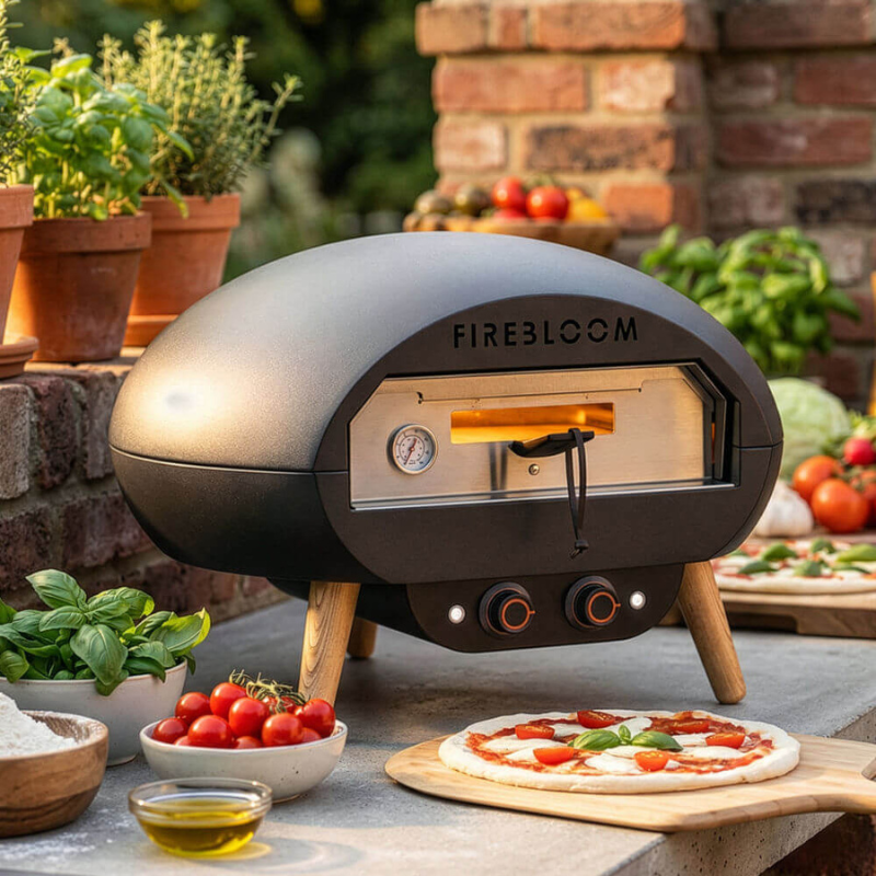 Compact Electric Pizza Oven 400°C Tabletop Stone Baked Cooking