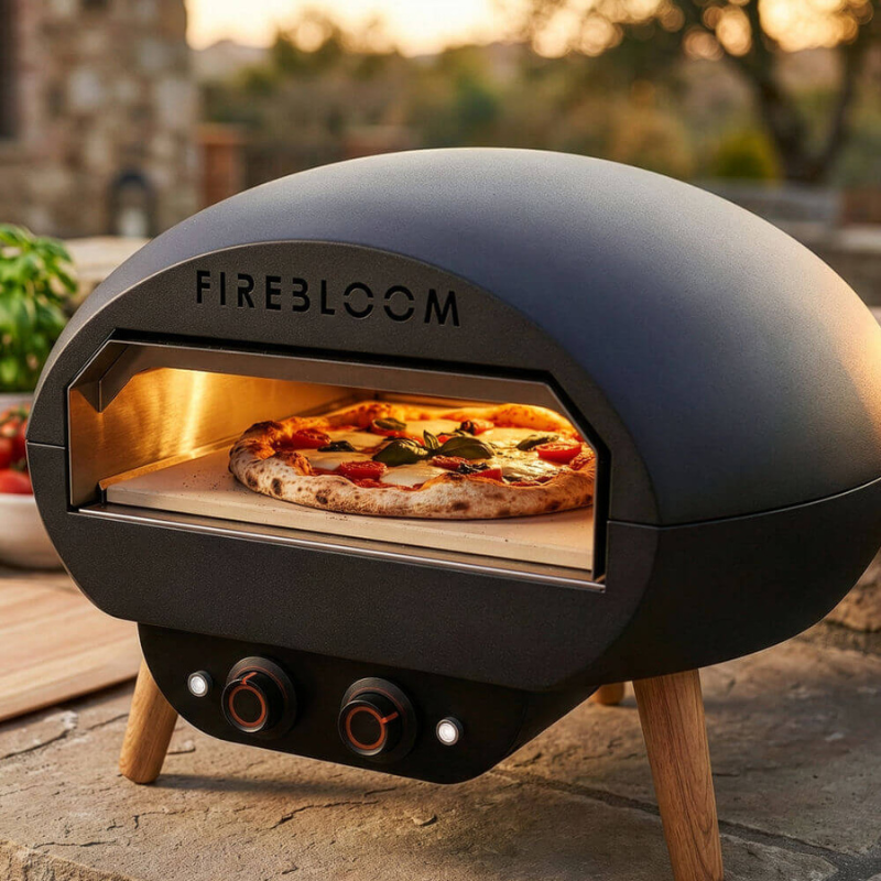 Compact Electric Pizza Oven 400°C Tabletop Stone Baked Cooking