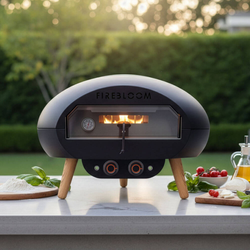 Compact Electric Pizza Oven 400°C Tabletop Stone Baked Cooking