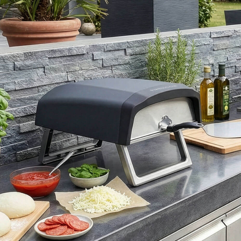 Firebloom Electric Pizza Oven with Stone Base Fast 400°C Cooking