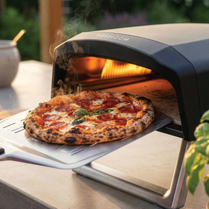Gas Pizza Oven with Stone Base Fast 400°C Outdoor Cooking