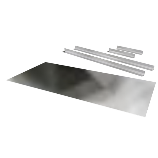 Closure Plate 1250 x 600mm with Brackets in Galvanised Steel