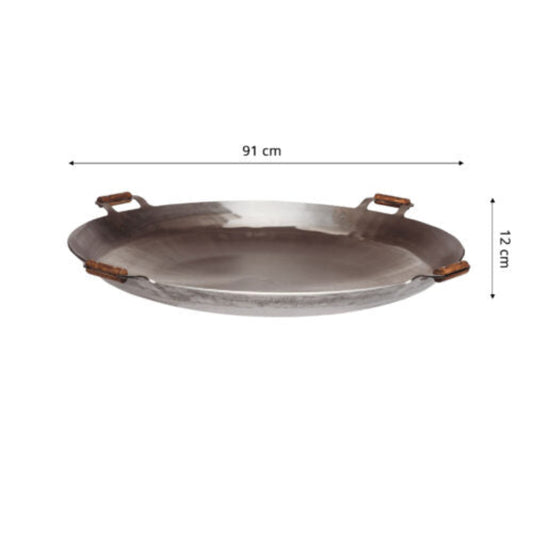 GrillSymbol 91 cm Wok Pan for Large Outdoor Cooking and Catering