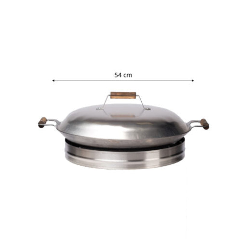 GrillSymbol WS 545 Inox CAT Cataplana Pan with Adapter 54 cm