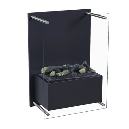 Yosemite Wall-Mounted Water Vapour Fireplace – Black | ScandiFlames