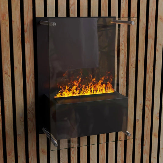Yosemite Wall-Mounted Water Vapour Fireplace – Black | ScandiFlames