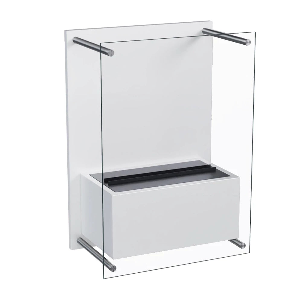Yosemite Wall-Mounted Water Vapour Fireplace – White | ScandiFlames