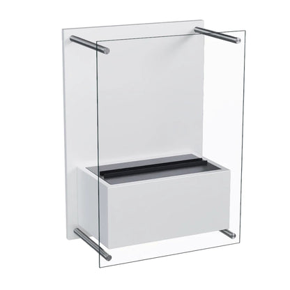 Yosemite Wall-Mounted Water Vapour Fireplace – White | ScandiFlames