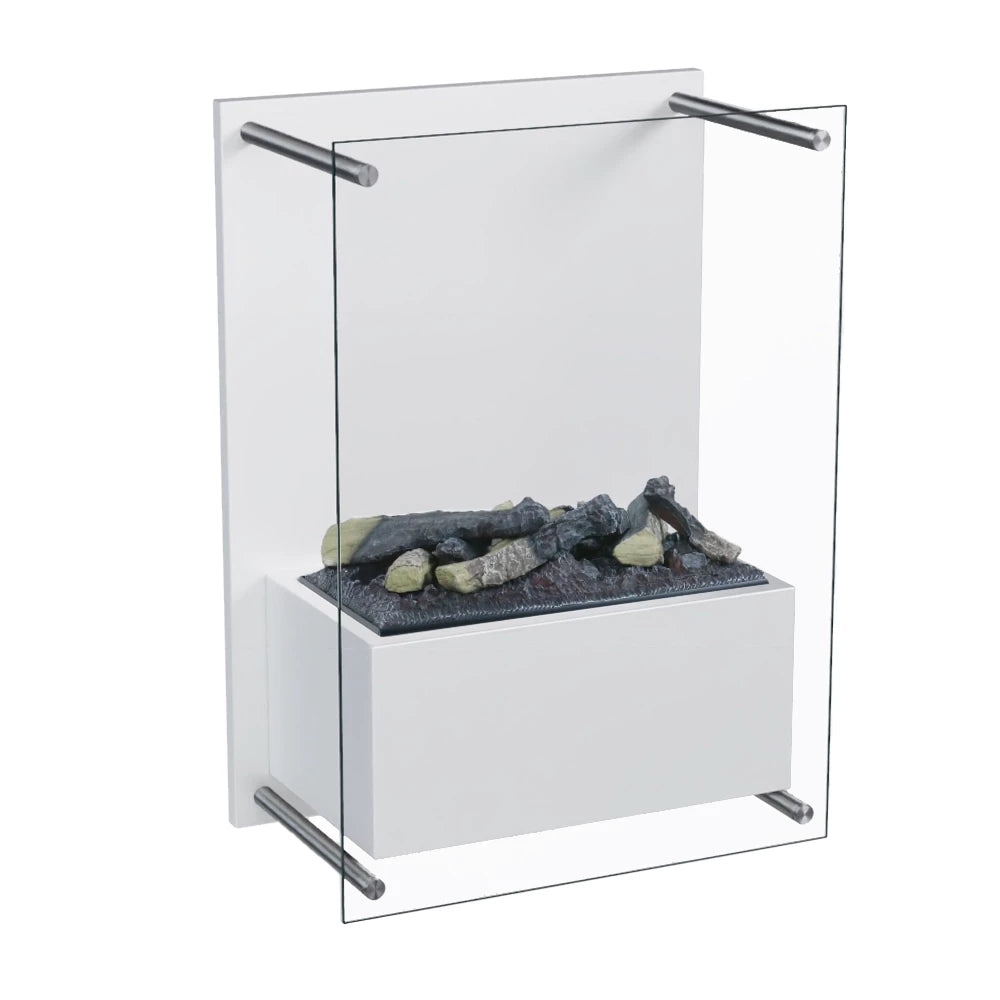 Yosemite Wall-Mounted Water Vapour Fireplace – White | ScandiFlames