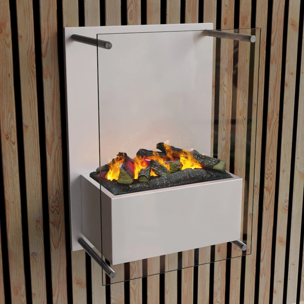 Yosemite Wall-Mounted Water Vapour Fireplace – White | ScandiFlames