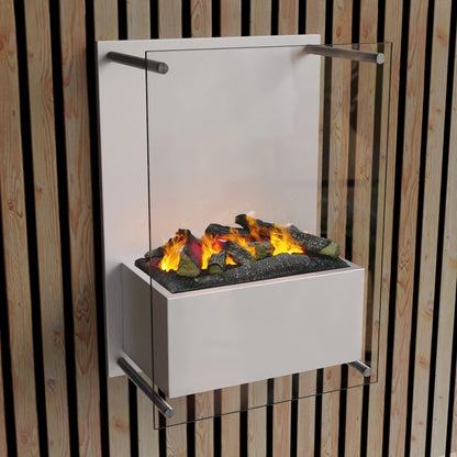 Yosemite Wall-Mounted Water Vapour Fireplace – White | ScandiFlames