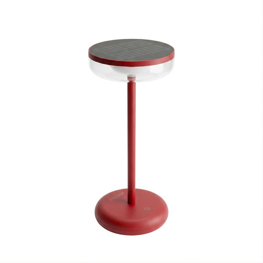 ZOLUNA Bobbie Evening Red Solar Table Lamp | Stylish Wireless Outdoor Lighting