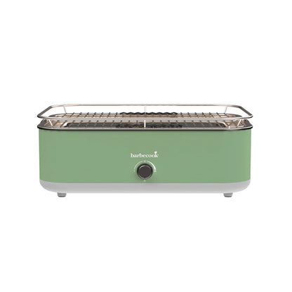 E-Carlo Barbecook Paris Green - Compact Electric BBQ for Balcony & Travel
