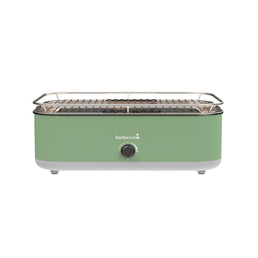 E-Carlo Barbecook Paris Green - Compact Electric BBQ for Balcony & Travel
