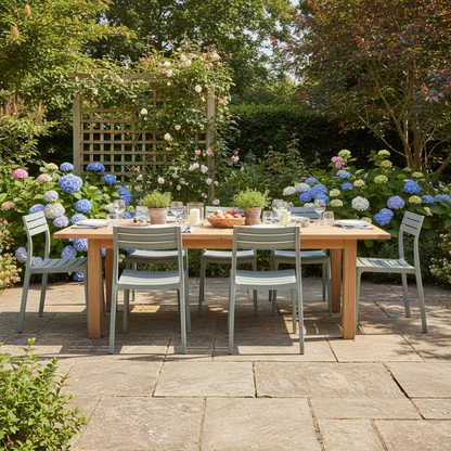 Aura French Grey Outdoor Dining Chair | Weather Resistant Garden & Patio Seating