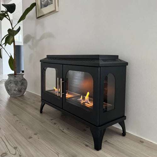 Atlanta Double Bioethanol Stove Indoor 3-Sided Fireplace