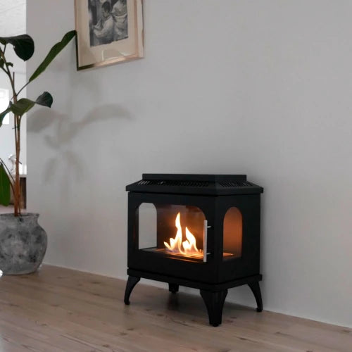 Atlanta Single Bioethanol Stove Indoor 3-Sided Fireplace