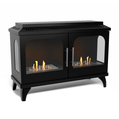 Atlanta Double Bioethanol Stove Indoor 3-Sided Fireplace