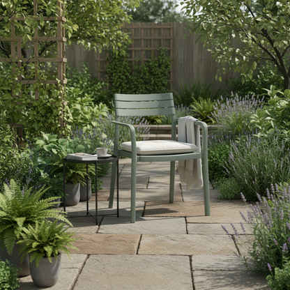 Aura French Grey Outdoor Carver Chair | Comfortable Weather Resistant Garden Seating