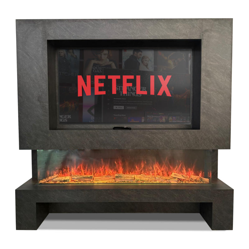 Hestia 1838 Electric Fire with Austin Media Wall Suite