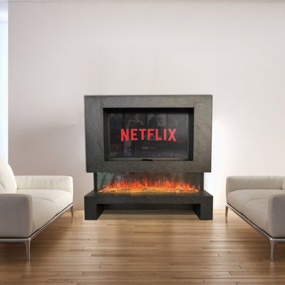 Hestia 1308 Electric Fire with Austin Media Wall Suite