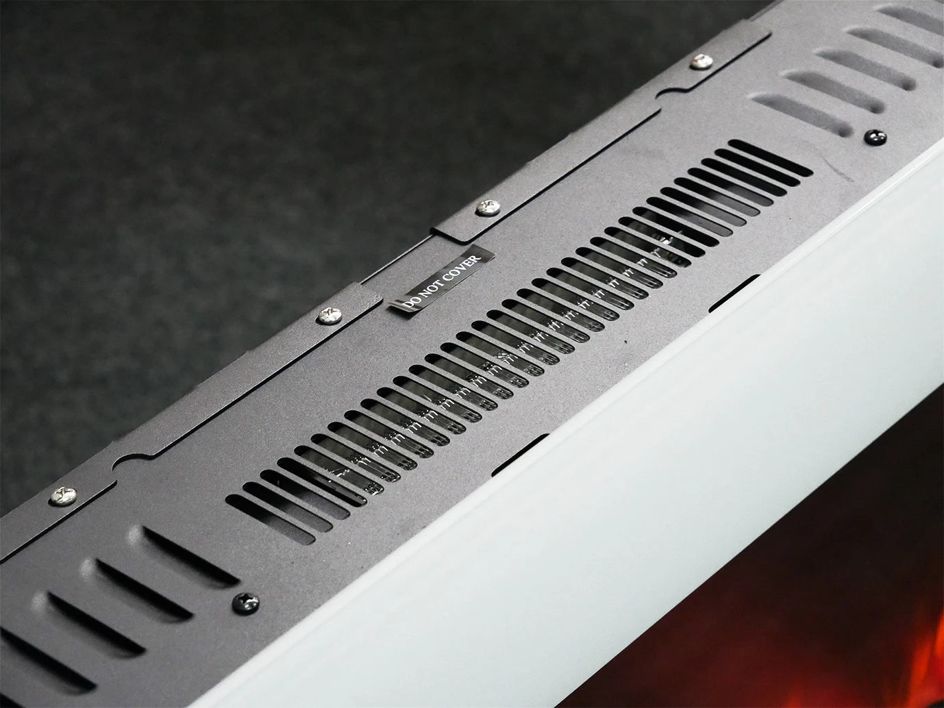 Azurite 127 cm White Wall-Mounted Electric Fireplace – ScandiFlames