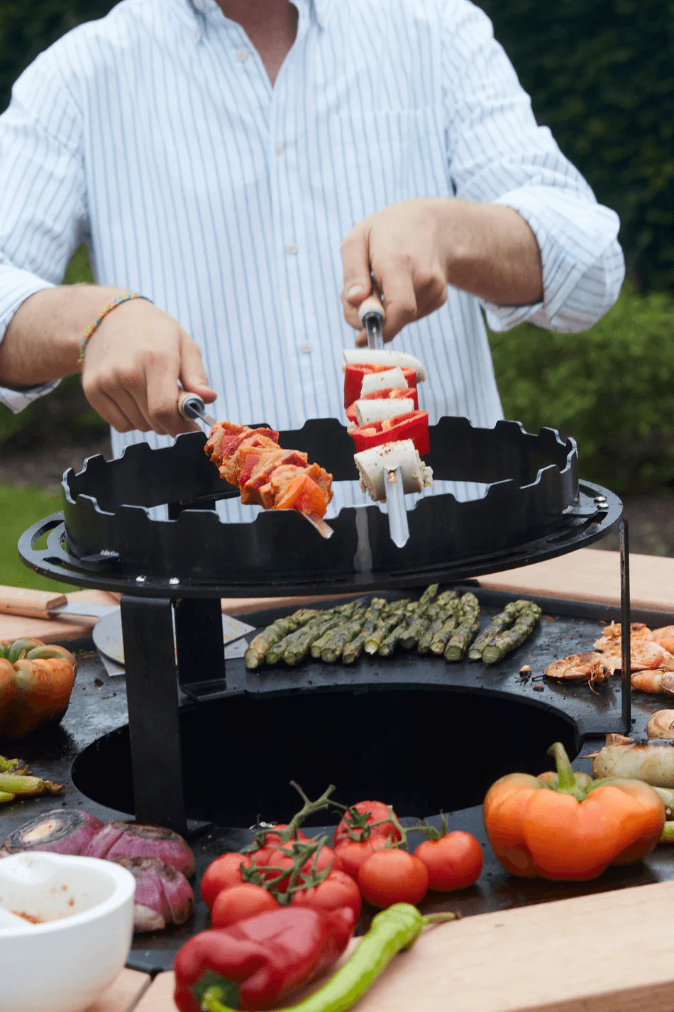 Barbecook Dynamic Centre Skewer Holder – 36cm Carbon Steel