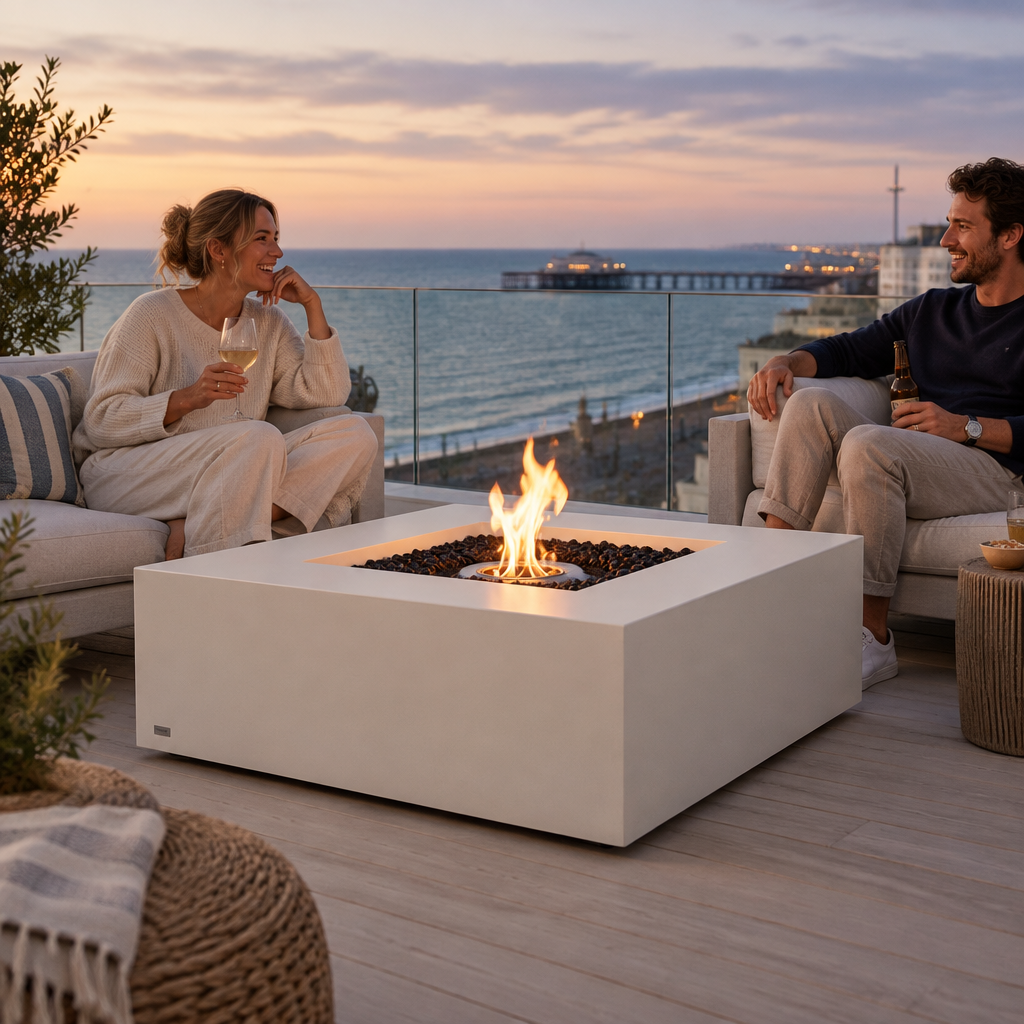 Base 40 Fire Pit Table by EcoSmart Fire | Coffee Table & Fire Pit - Gas or Bioethanol Options