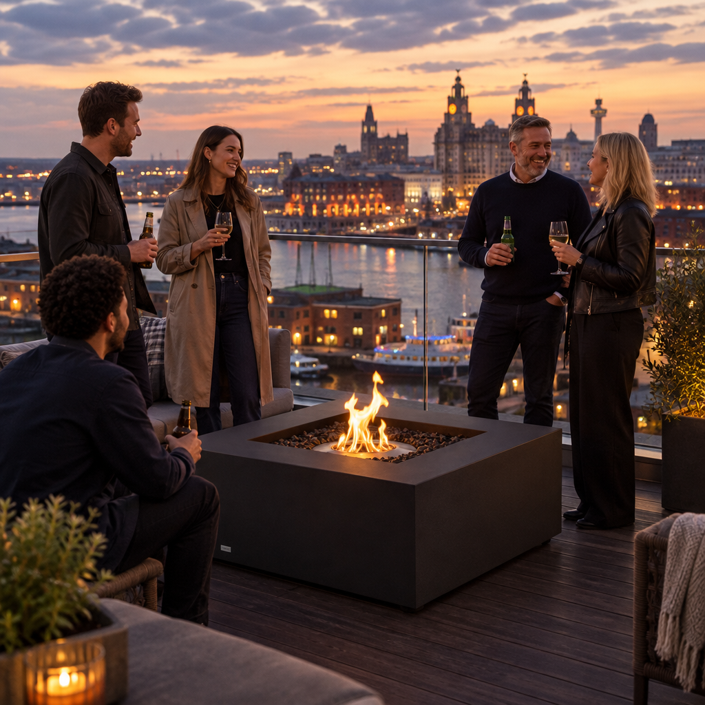 Base 40 Fire Pit Table by EcoSmart Fire | Coffee Table & Fire Pit - Gas or Bioethanol Options