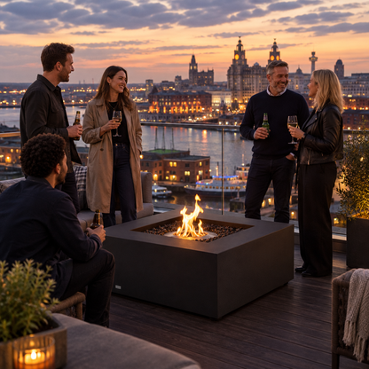 Base 40 Fire Pit Table by EcoSmart Fire | Coffee Table & Fire Pit - Gas or Bioethanol Options