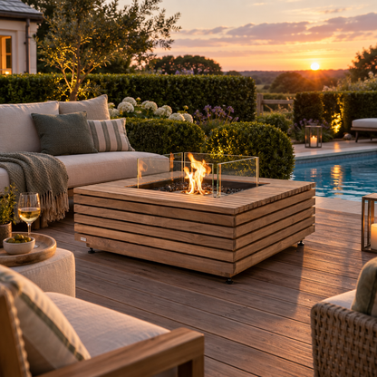 Base 40 Fire Pit Table by EcoSmart Fire | Coffee Table & Fire Pit - Gas or Bioethanol Options