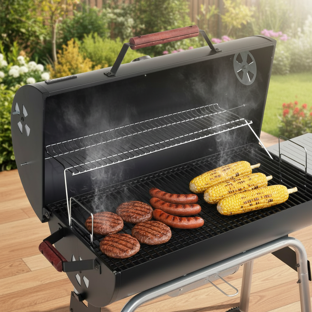 Toros 66 Charcoal Barbecue with Large Cooking Area and Adjustable Airflow