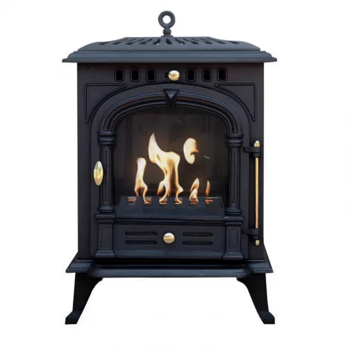 Bergen Cast Iron Bioethanol Fireplace Freestanding Indoor