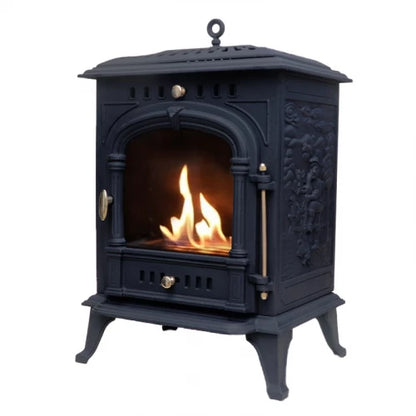 Bergen Cast Iron Bioethanol Fireplace Freestanding Indoor