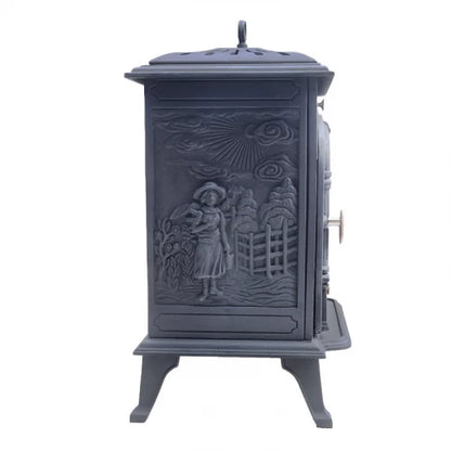 Bergen Cast Iron Bioethanol Fireplace Freestanding Indoor