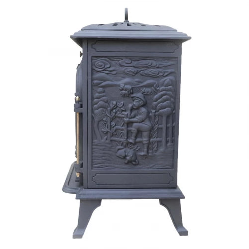 Bergen Cast Iron Bioethanol Fireplace Freestanding Indoor