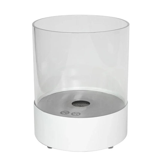 Scandiflames Southwark White Round Tabletop Bioethanol Fireplace 3L Burner