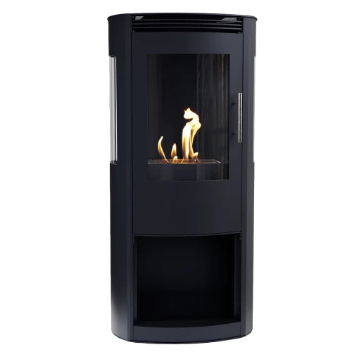 ScandiFlames Lincoln Black Bioethanol Stove – 1L, 4.5h