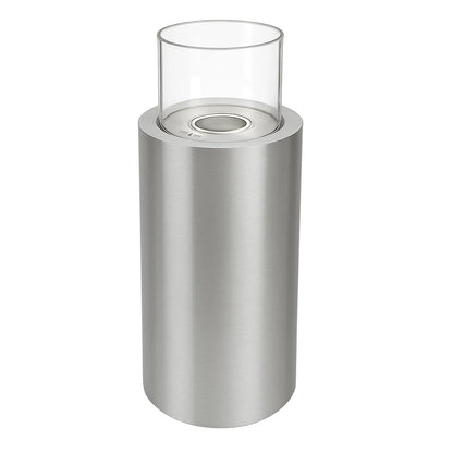 Dualis Brushed Steel Bioethanol Fireplace | ScandiFlames