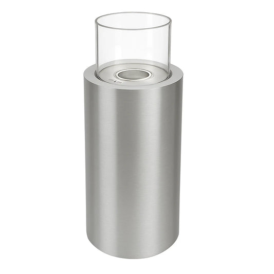 Dualis Brushed Steel Bioethanol Fireplace | ScandiFlames
