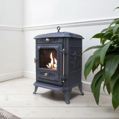 Ulvik Cast Iron Bioethanol Fireplace Freestanding Indoor