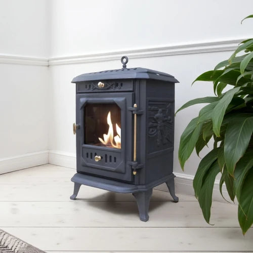 Ulvik Cast Iron Bioethanol Fireplace Freestanding Indoor