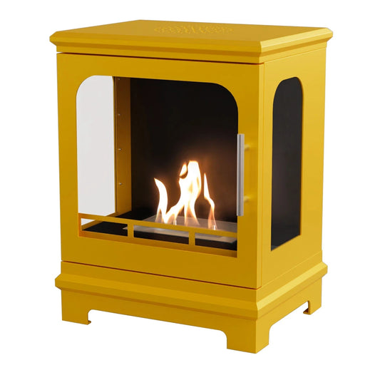 ScandiFlames Honolulu Yellow Bioethanol Stove – Compact & Stylish Indoor Heating