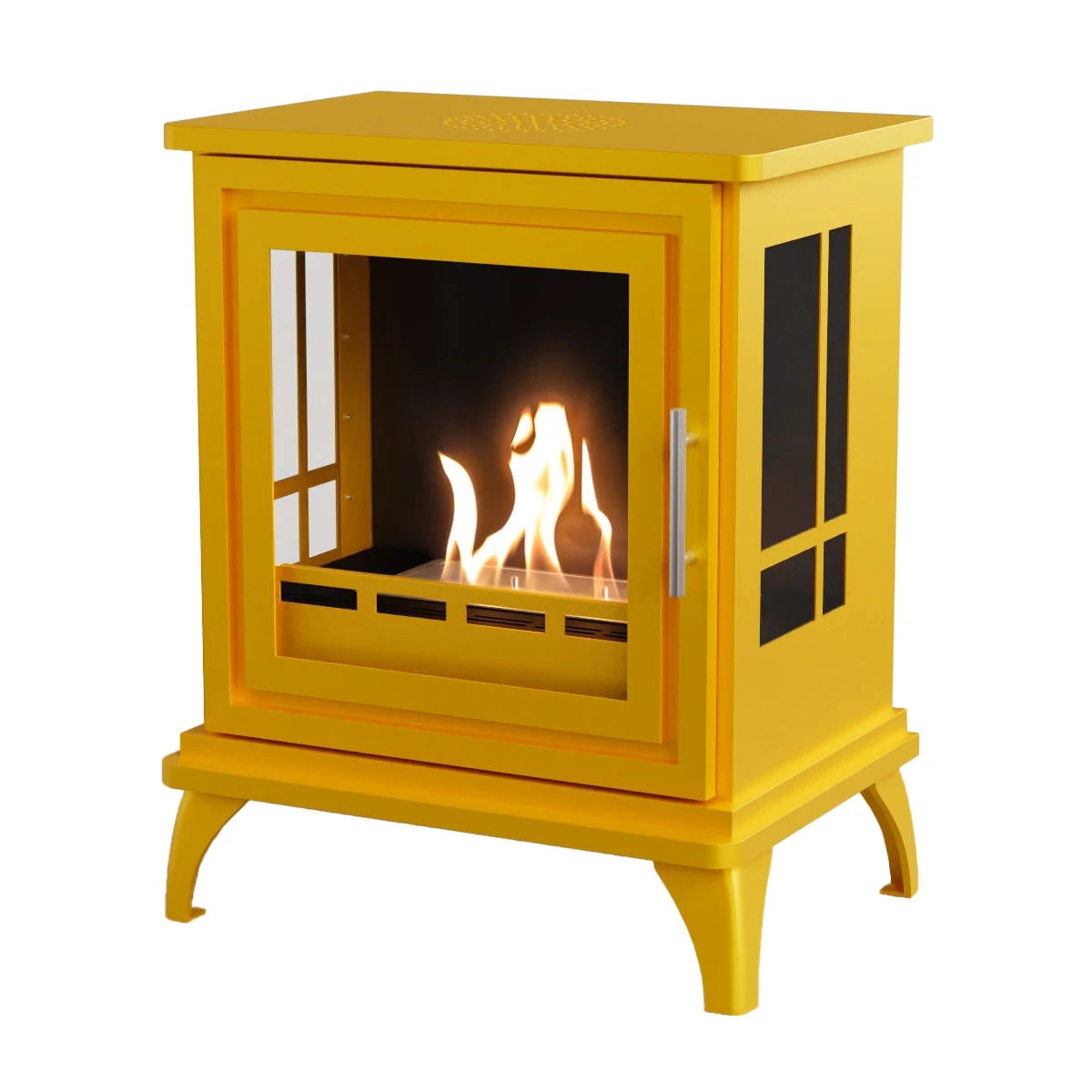 ScandiFlames Nashville Bioethanol Indoor Stove - Steel Yellow