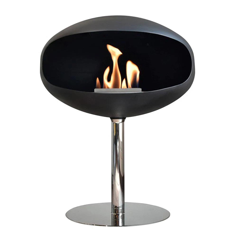 Cocoon Pedestal Bioethanol Fireplace Matte Black