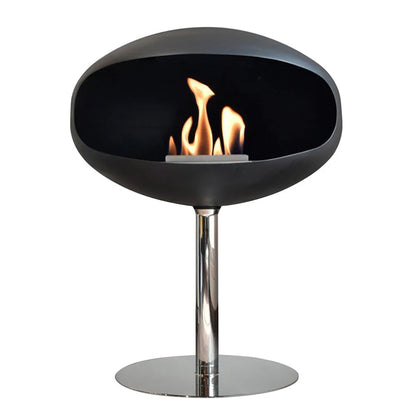 Cocoon Pedestal Bioethanol Fireplace Matte Black
