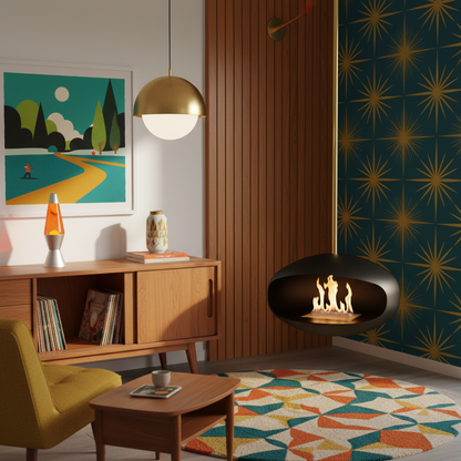 Black Aeris Corner - Mid-Century Modern